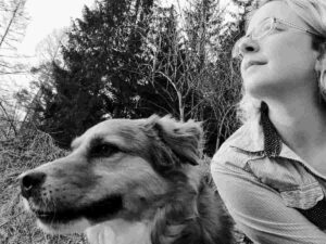 Danielle mit Hund